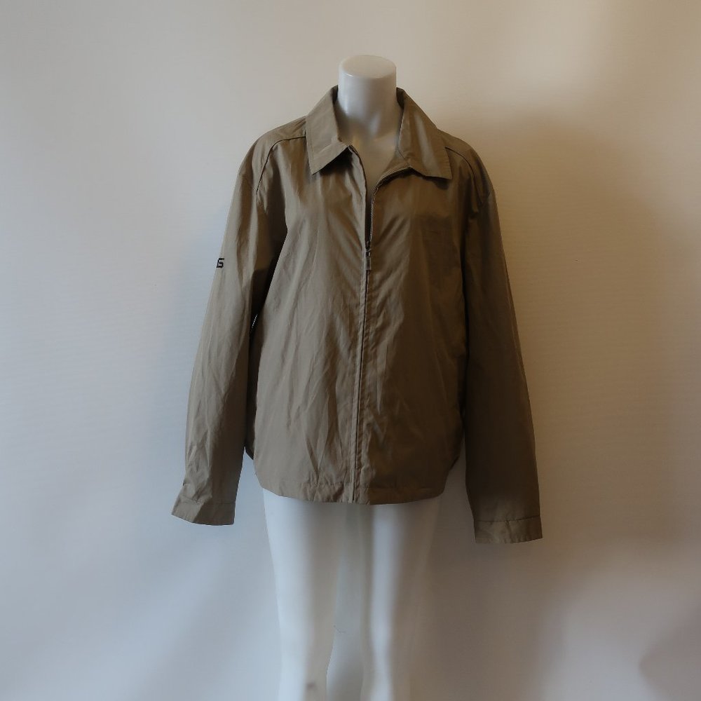 NWT PING COLLECTION KHAKI TAN FULL ZIP JACKET L *